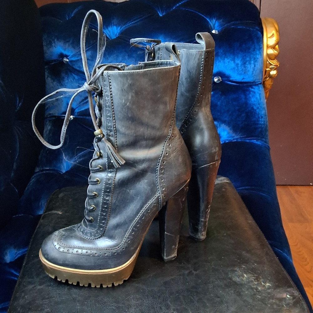 Biker Chic Tread Platform Bootie - image 8